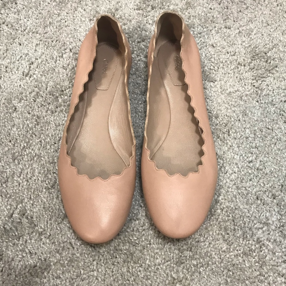 Chloé scalloped Lauren ballet flats size 39 1/2